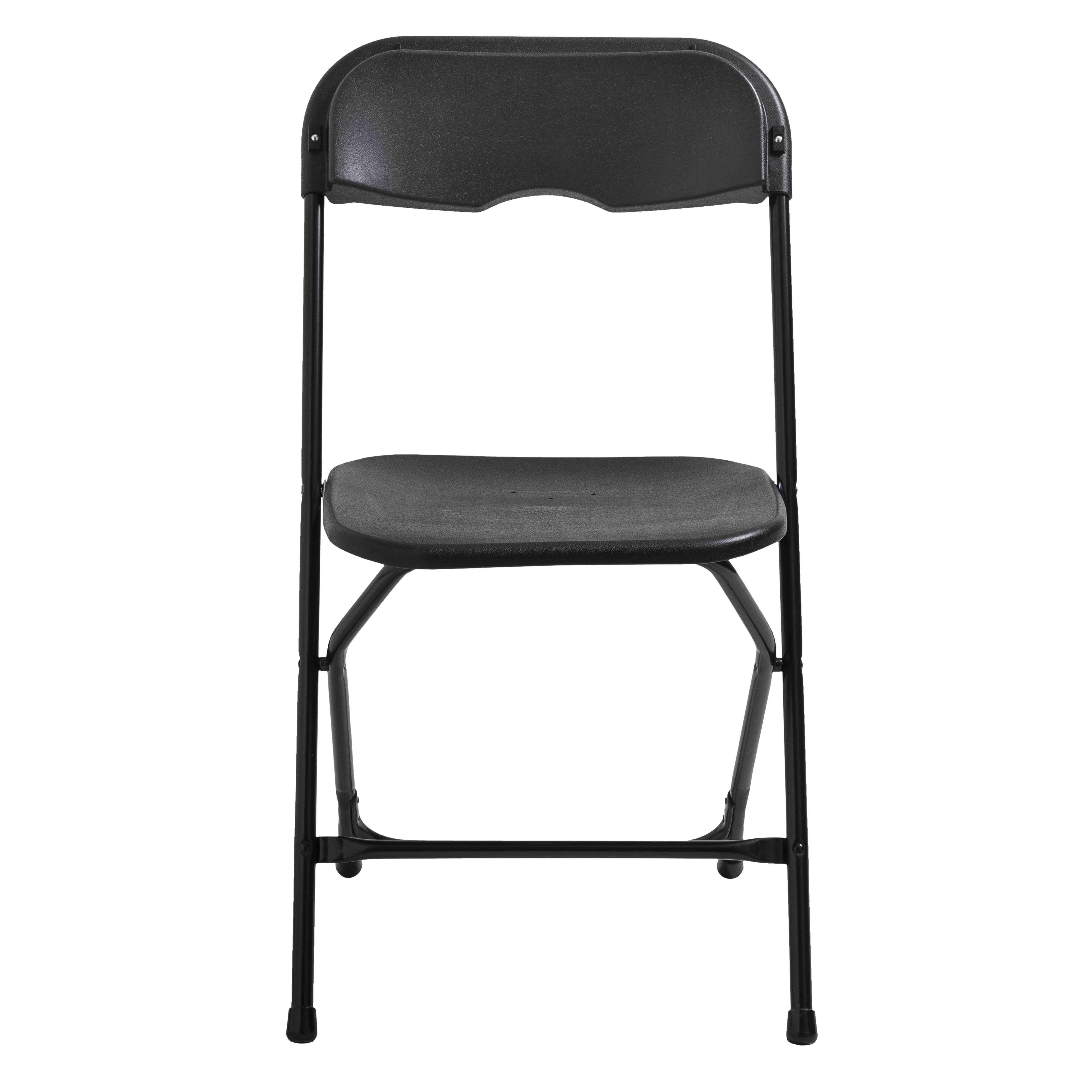 Oviala - 2 chaises pliantes noires de réception REKKEM - Oviala - Imagen 3