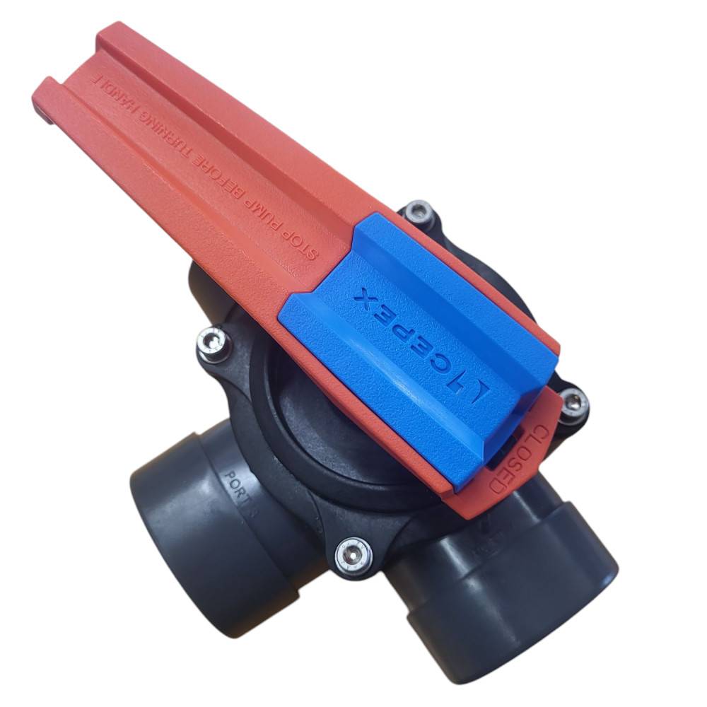ø 50 mm, vanne trois voies pvc. - Imagen 2