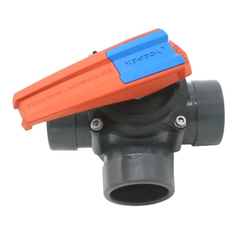 ø 50 mm, vanne trois voies pvc. - Imagen 1