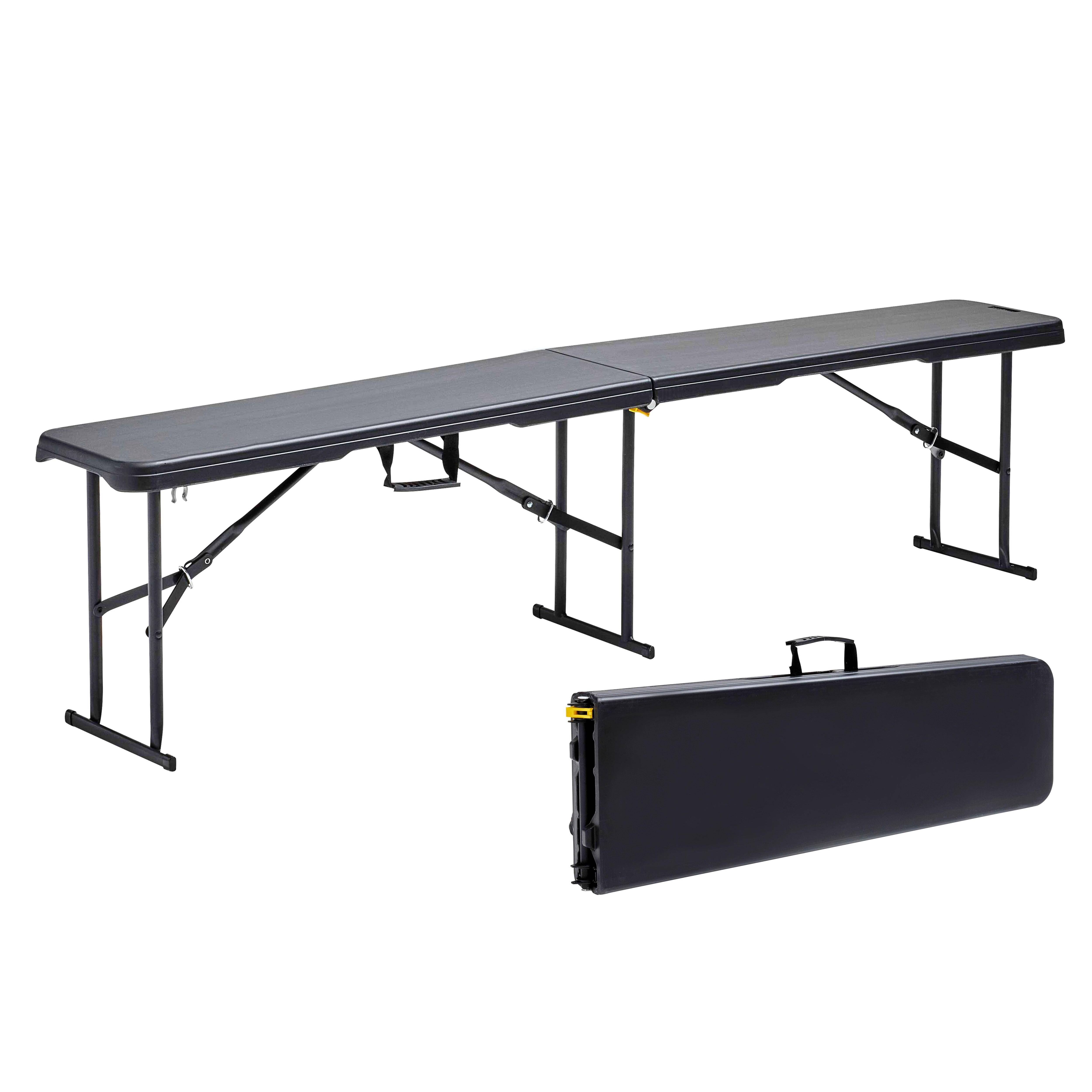 Oviala - Ensemble table et 2 bancs pliants en PEHD Rekkem - Oviala - Image 6