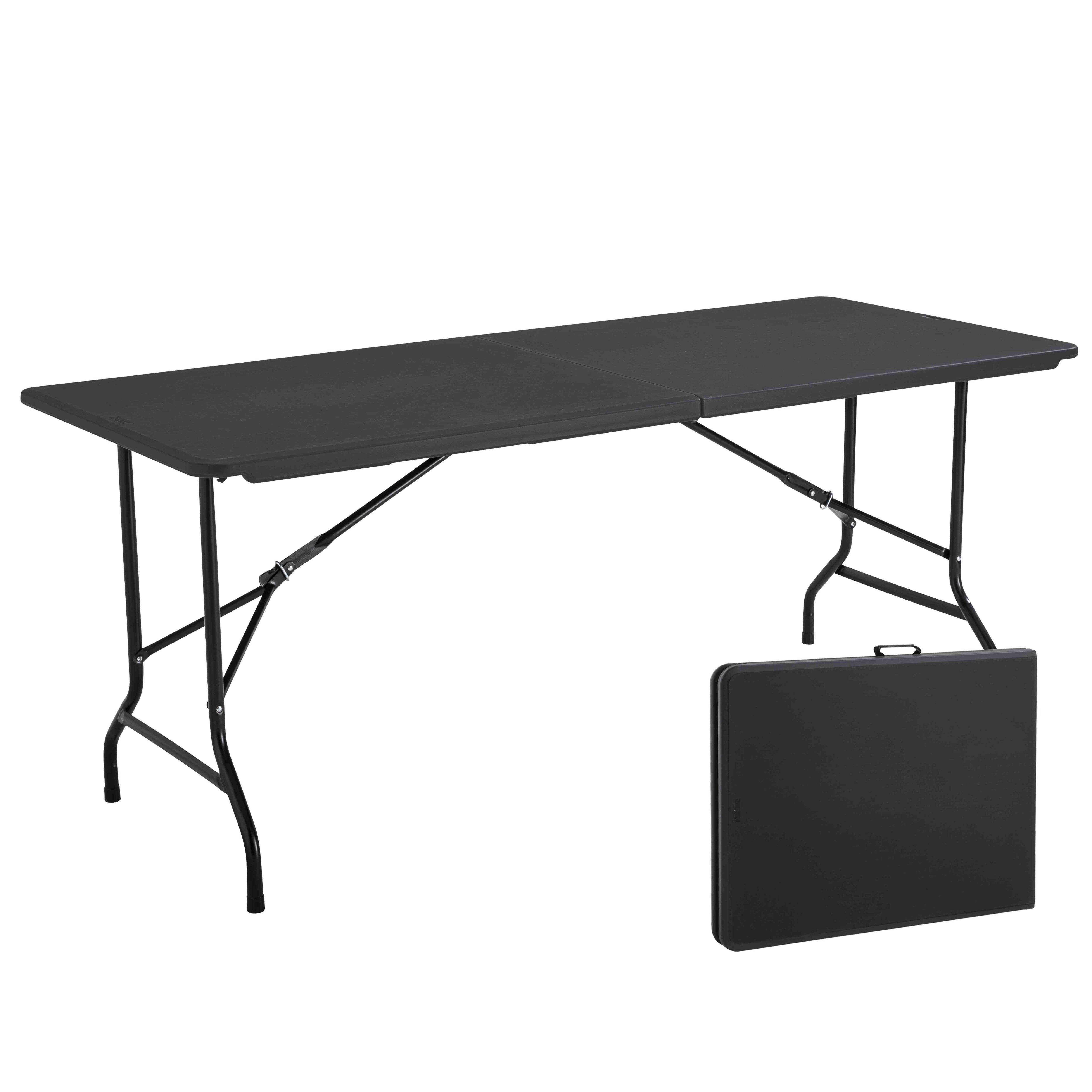 Oviala - Ensemble table et 2 bancs pliants en PEHD Rekkem - Oviala - Image 3