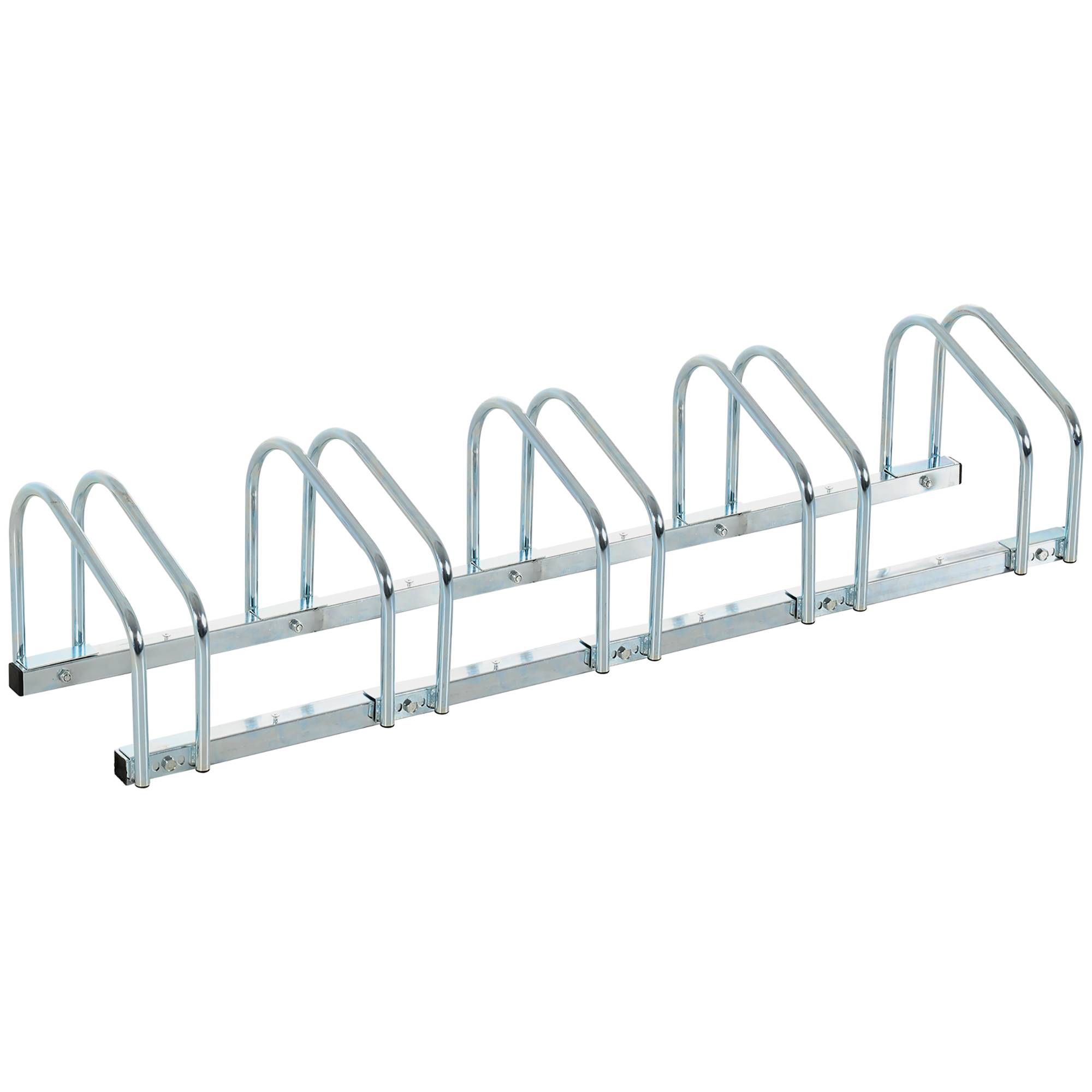 Râtelier pour 5 vélos acier argent 145 x 33 x 27 cm - PANGIVO - Image 2