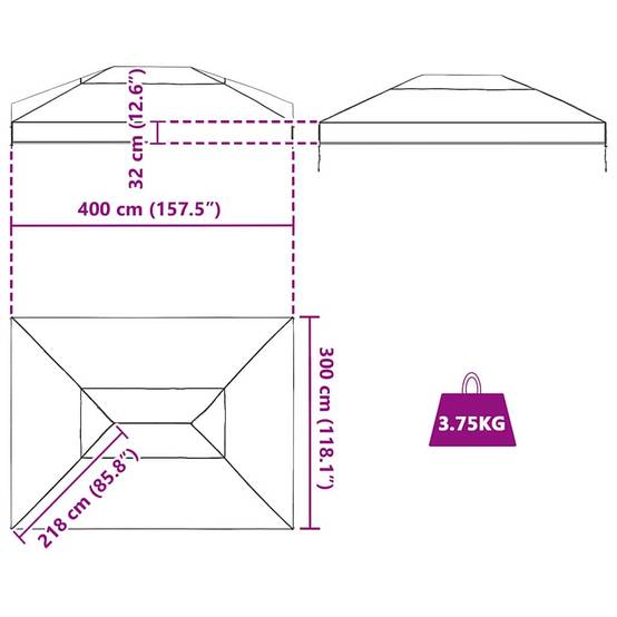 ComfortXL - Housse de Rechange PVC pour Pergola Imperméable et Anti-Gel 4x3 m Transparent - ComfortXL Outdoor Living - Image 9
