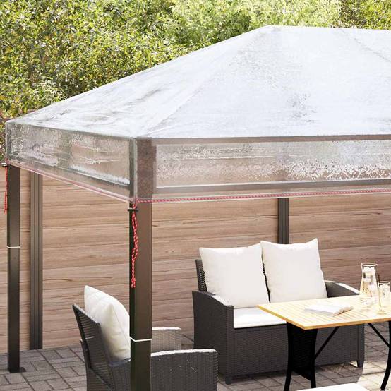 ComfortXL - Housse de Rechange PVC pour Pergola Imperméable et Anti-Gel 4x3 m Transparent - ComfortXL Outdoor Living - Image 5