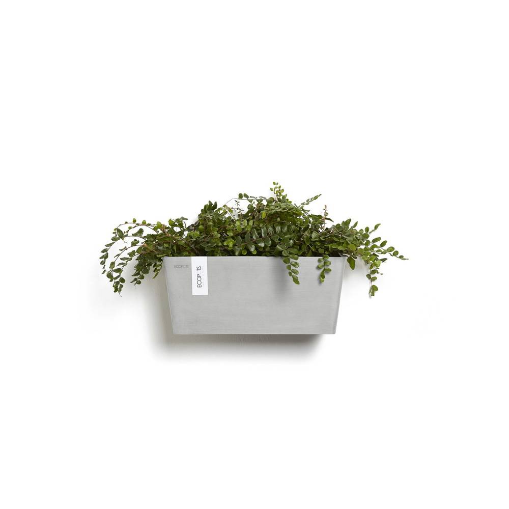 Ecopots - Pot suspension mural Manhattan Wall M Blanc Gris - 35 x 17,2 x H. 15 cm - 5,6 L ECOPOTS - Imagen 3