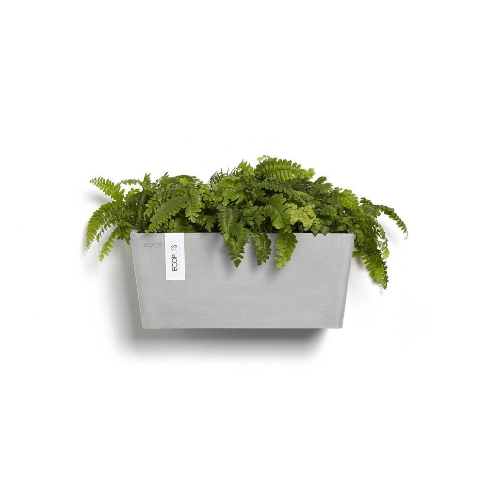 Ecopots - Pot suspension mural Manhattan Wall M Blanc Gris - 35 x 17,2 x H. 15 cm - 5,6 L ECOPOTS - Imagen 2
