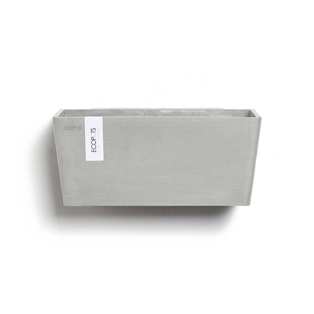 Ecopots - Pot suspension mural Manhattan Wall M Blanc Gris - 35 x 17,2 x H. 15 cm - 5,6 L ECOPOTS - Imagen 1