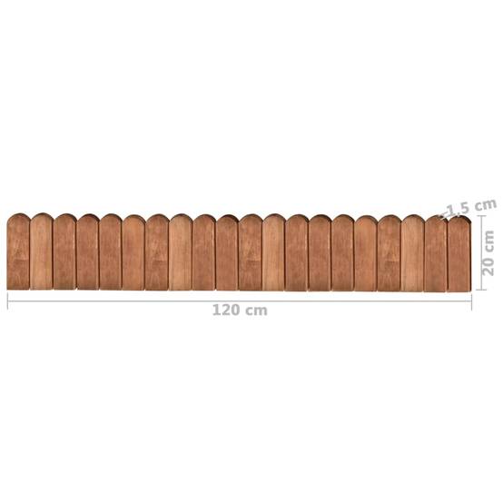 Rouleau de bordure pin massif aménagement extérieur 120x20cm brun - ComfortXL Outdoor Living - Image 6