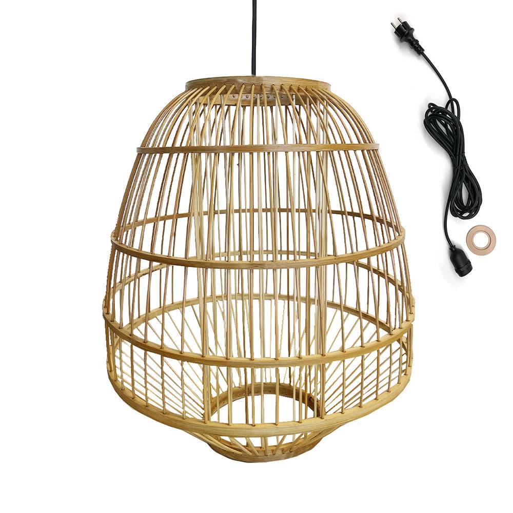 Lumisky - Suspension d'extérieur avec cable MYKONOS Beige Rotin 5m - Imagen 1