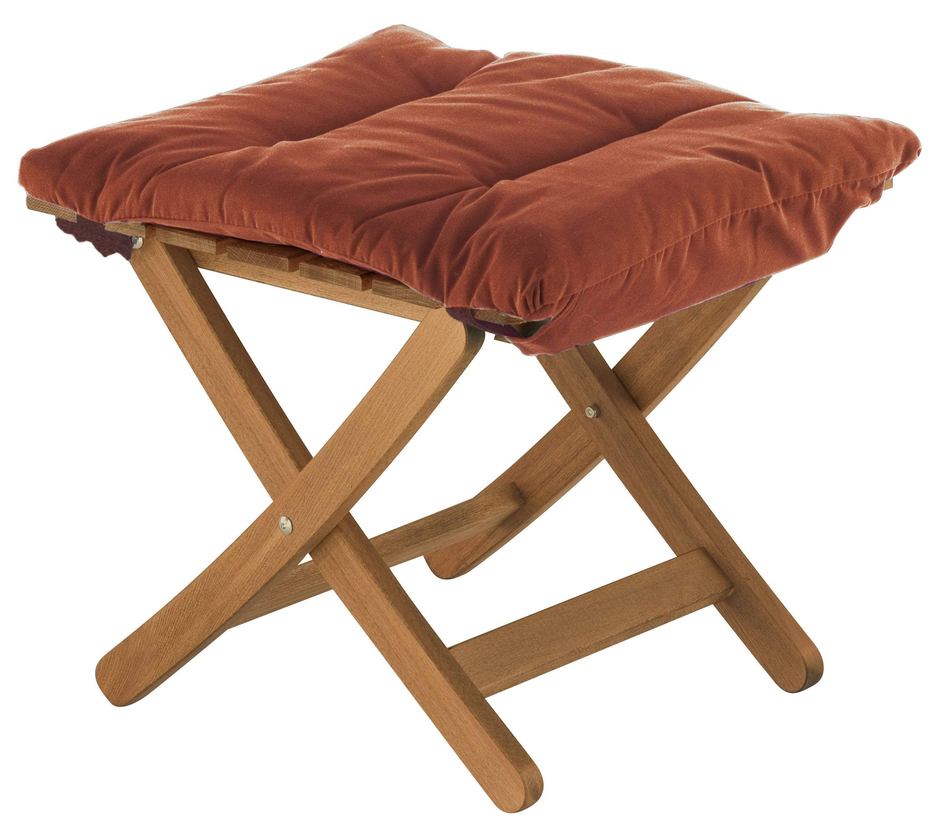 Fiam - Repose-Pieds MATTY SOFT Bois d'Hêtre Oléfine ORANGE 46x51x37 cm FIAM - Image 1
