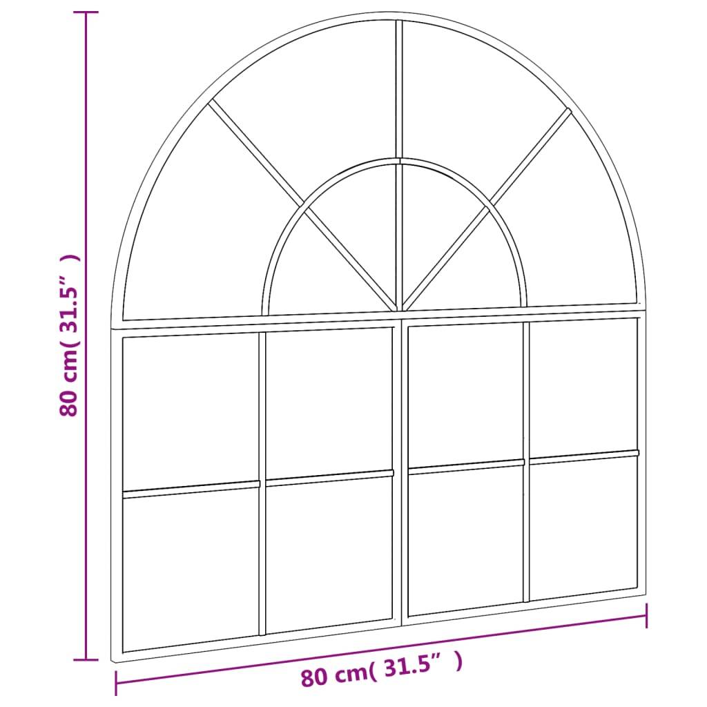 Maison Chic - Miroir mural noir 80x80 cm arche fer Maison Chic - Image 7