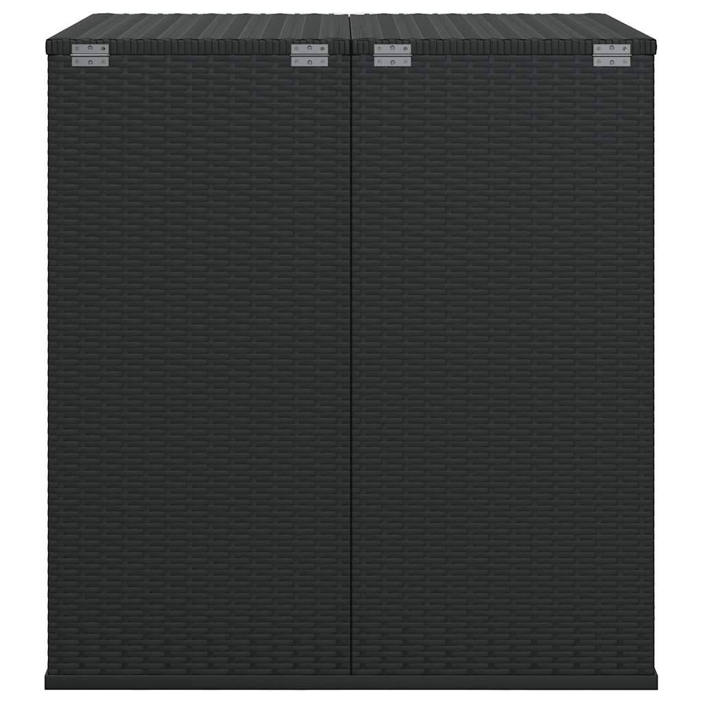 Grande Malle de Jardin en Résine Tressée avec Vérin Hydraulique pour Coussins Noir 100x97.5x104 cm – ComfortXL Outdoor Living - Image 5