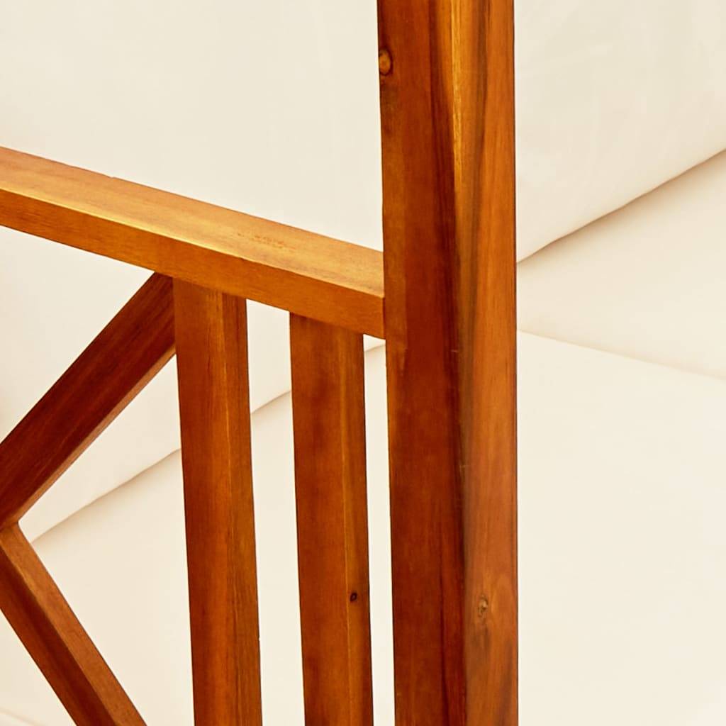Maison Chic - Banc de jardin - Banc d'extérieur - Banquette avec auvent et repose-pieds Bois d'acacia solide-JU13906 - Imagen 6