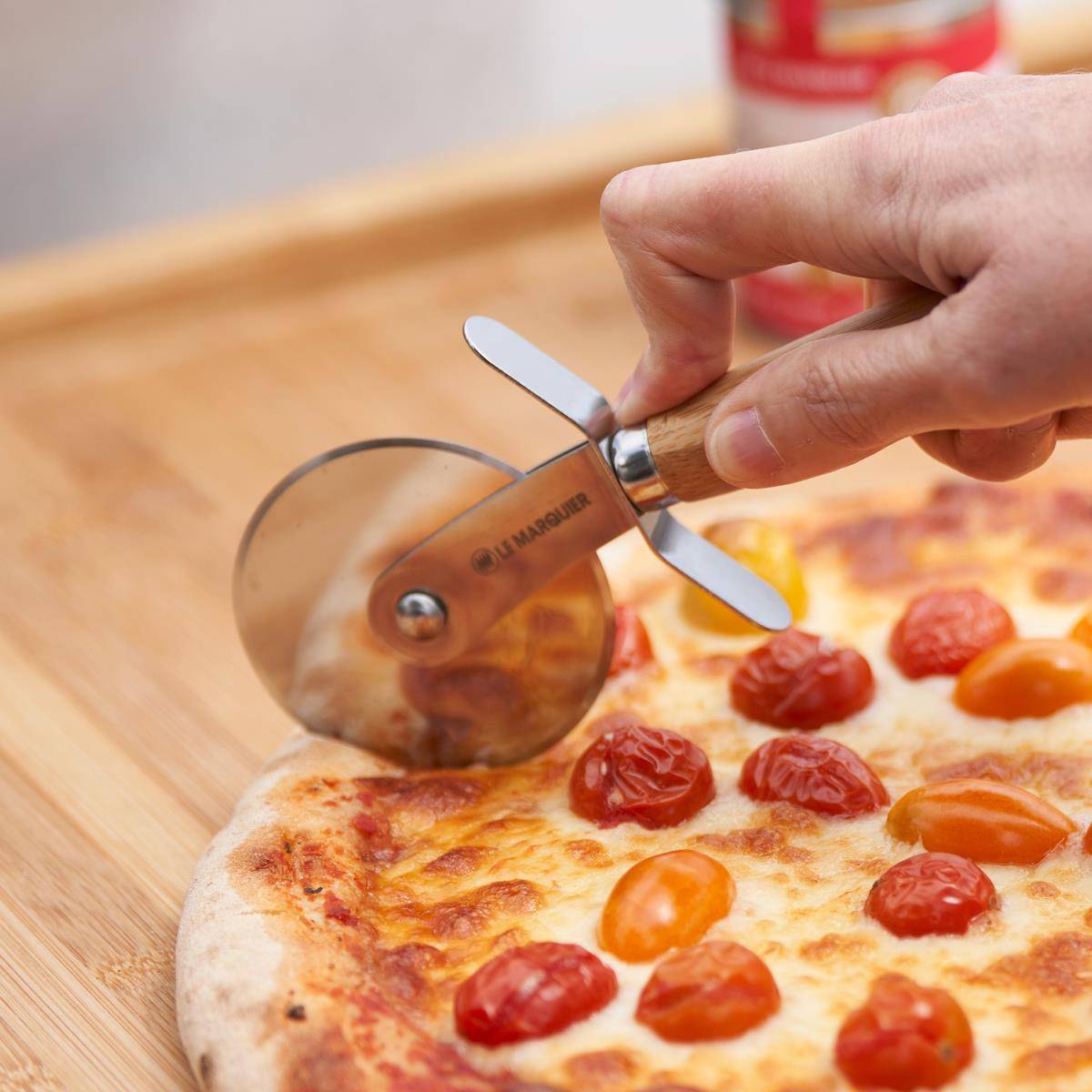Le Marquier - Roulette à Pizza Le Marquier Api003 Marron Et Inox - Imagen 3
