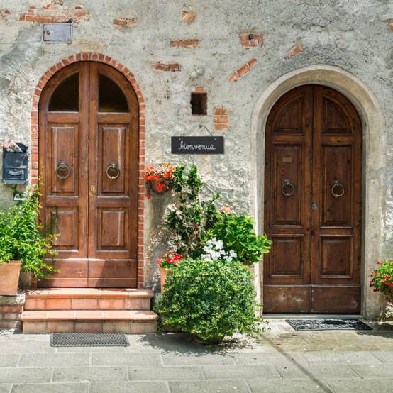 Plaque de porte d'entrée bienvenue en ardoise grise 30x10cm Chemin de campagne - Imagen 2