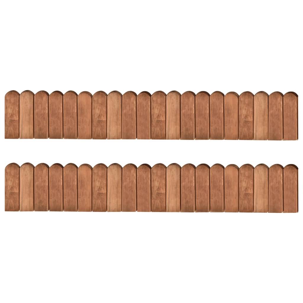 Rouleau bordure bois pin imprégné extérieur séparation gazon 120x20cm brun - ComfortXL Outdoor Living - Image 1