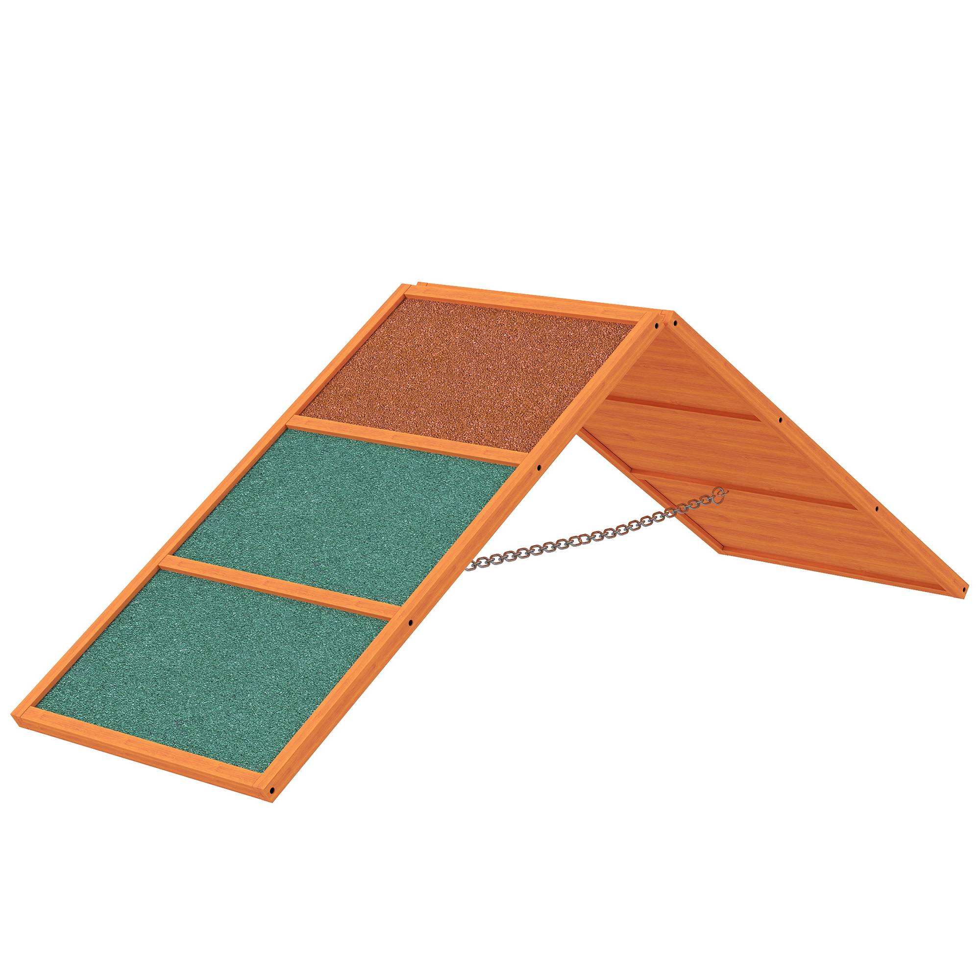 Rampe d'agilité pour chien bois de sapin orange et vert 173 x 59 x 66 cm - PANGIVO - Image 2
