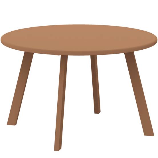 Table basse de jardin métal orange 70 x 70 x 42 cm - PANGIVO - Image 2