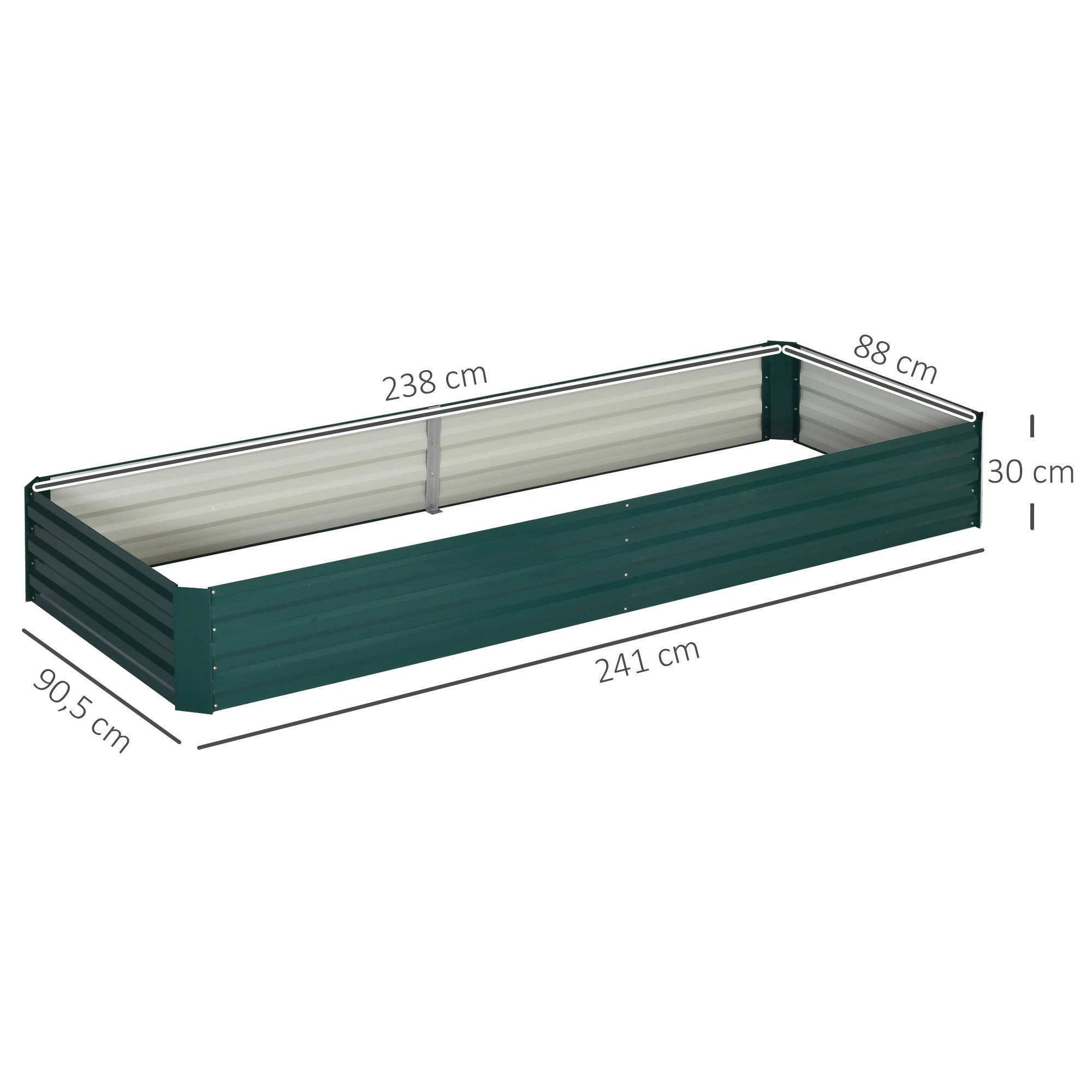 PANGIVO - Carré potager acier vert foncé 241 x 90.5 x 30 cm - PANGIVO - Image 5
