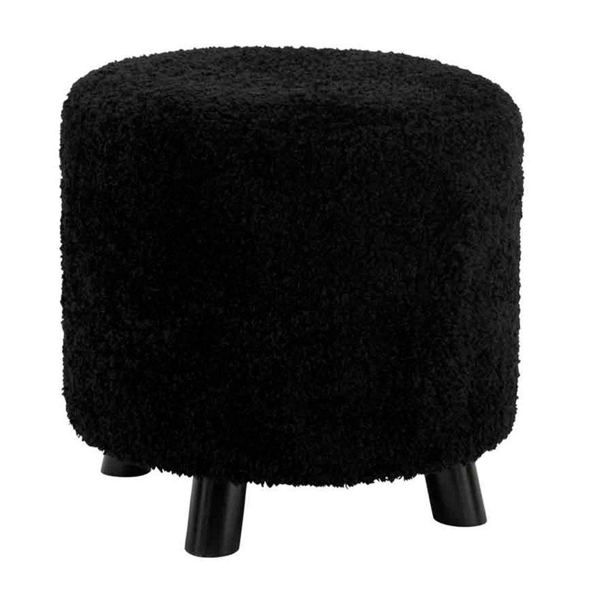 Pouf Design "Mouton" 40cm Noir - Image 1