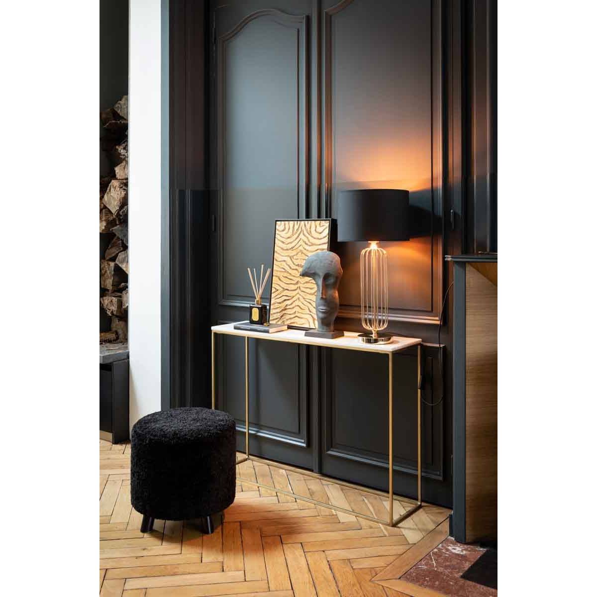 Pouf Design "Mouton" 40cm Noir - Image 2
