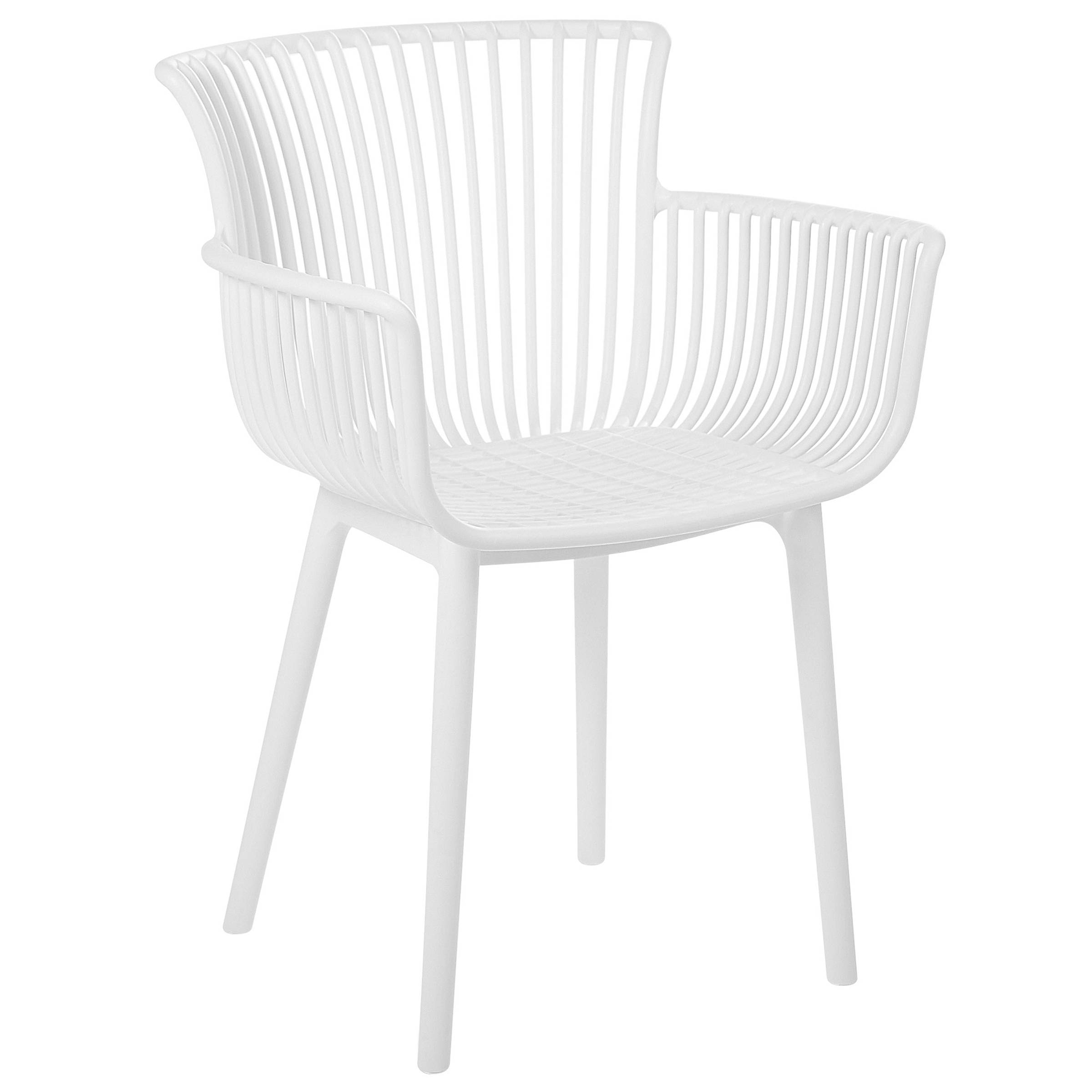 Beliani - Chaise de salle à manger Polypropylène Blanc PESARO - Beliani - Imagen 4