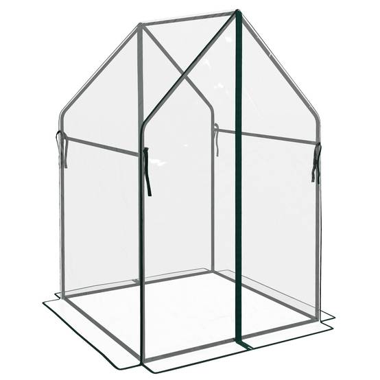 Serre de jardin, Serre à Tomate pour le jardin avec 2 portes zippées, dim. 90 x 90 x 145cm - Image 2