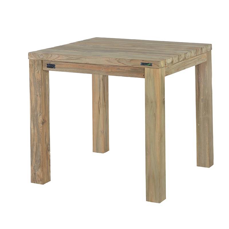 Table en teck recyclé 80 x 80 cm Callao - Gecko Jardin - Imagen 2