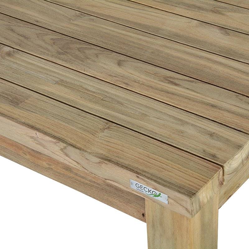 Table en teck recyclé 80 x 80 cm Callao - Gecko Jardin - Imagen 3