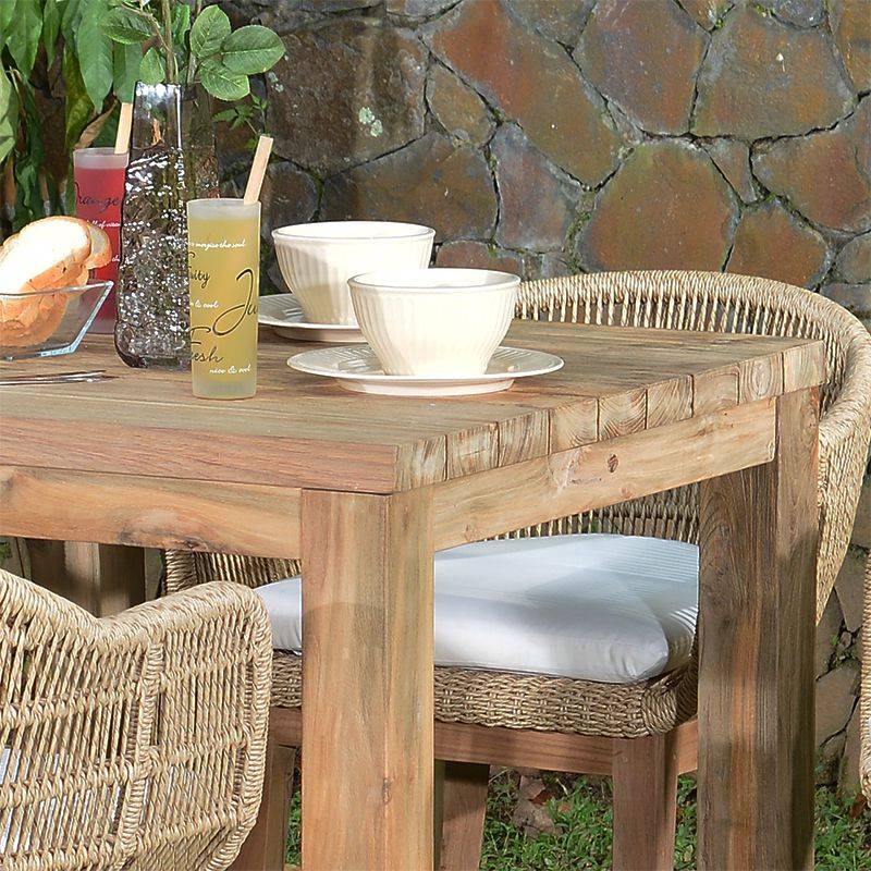 Table en teck recyclé 80 x 80 cm Callao - Gecko Jardin - Imagen 6