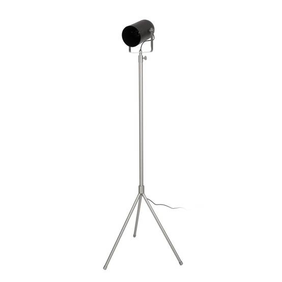 Lampadaire Industriel "Celeste" 189cm Noir & Argent - Image 1