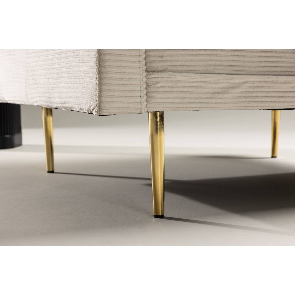 Paris Prix - Fauteuil Design Velours Côtelé "Boom" 110cm Beige Clair - Image 8