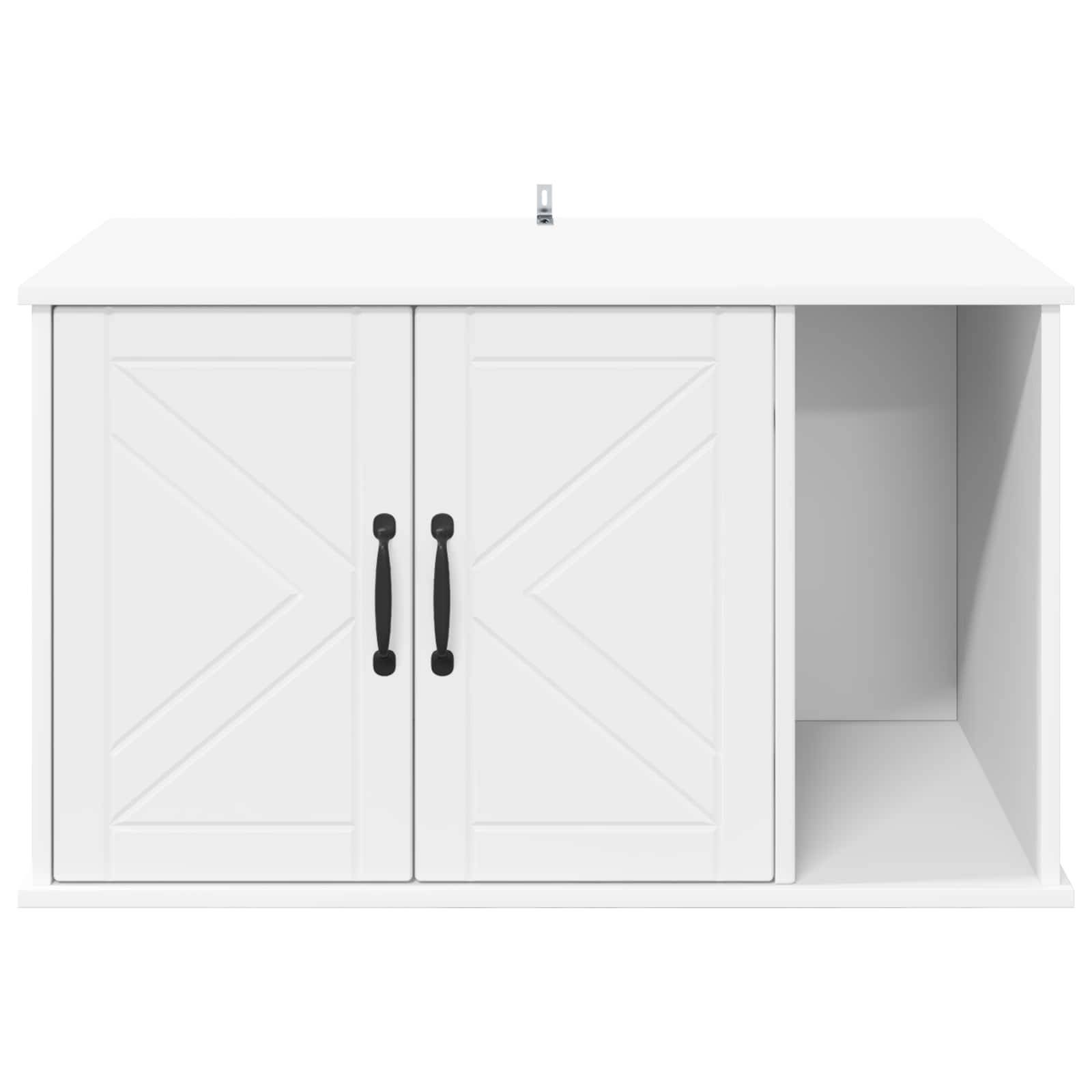 Maison pour chat bois d'ingénierie blanc 85 x 55 x 50.5 cm, Poids:25.28kg - PANGIVO - Image 6