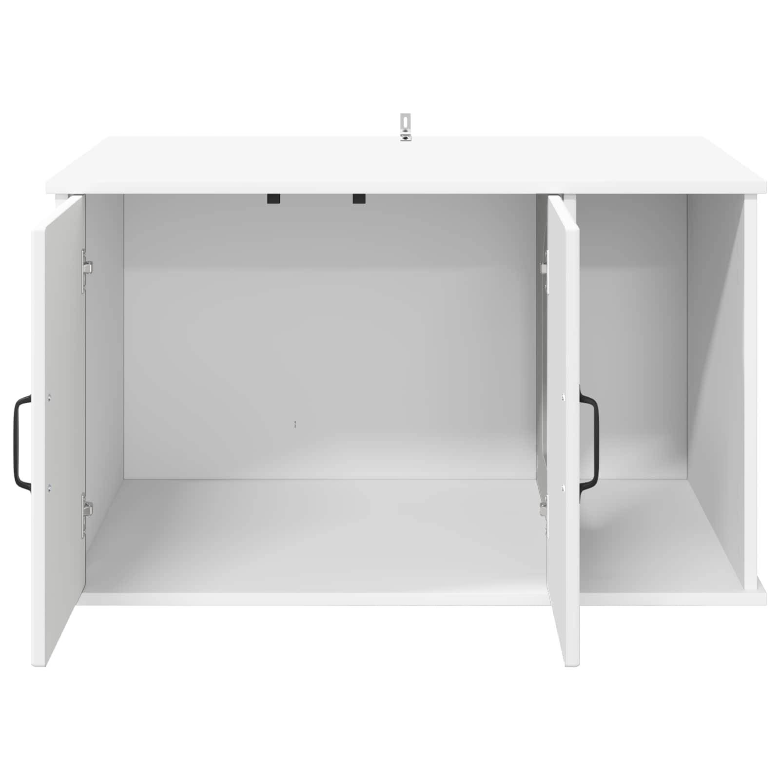Maison pour chat bois d'ingénierie blanc 85 x 55 x 50.5 cm, Poids:25.28kg - PANGIVO - Image 5