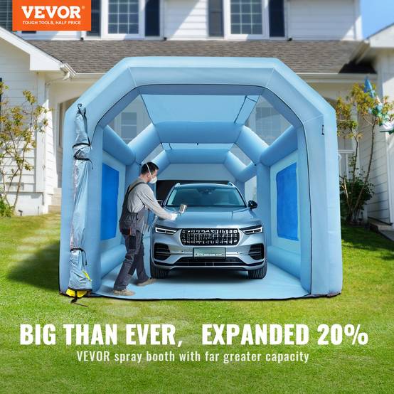 Vevor - VEVOR Cabine de Peinture Gonflable 6x3x2,5 m, Oxford 210D, Filtration, 2 Souffleurs. - Image 2