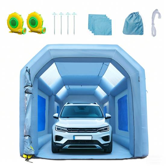 Vevor - VEVOR Cabine de Peinture Gonflable 6x3x2,5 m, Oxford 210D, Filtration, 2 Souffleurs. - Image 1