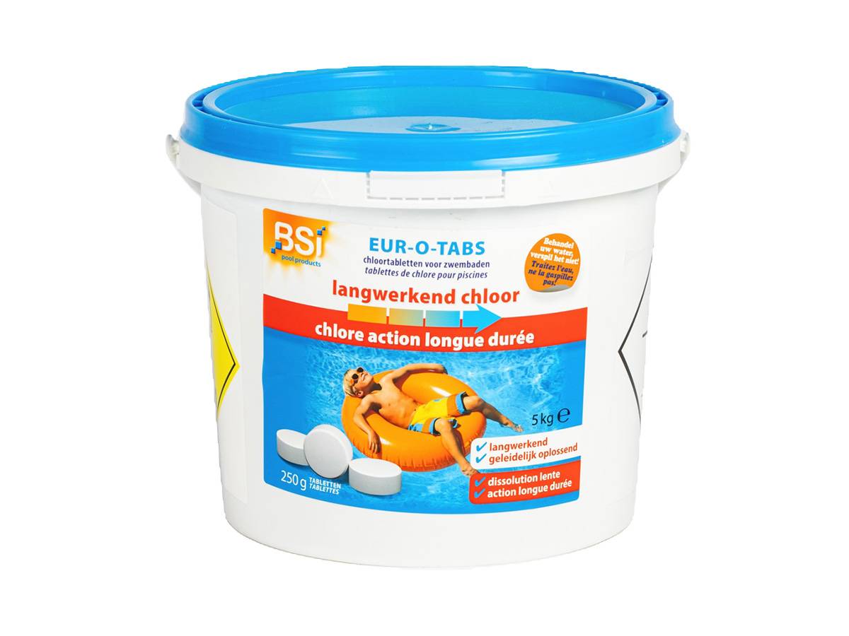 BSI - Chlore Lent - Action Longue Durée - Dissolution Lente - Désinfection - Pour Piscine 30m³ et Plus - Galets 200g - 5kg - Imagen 3