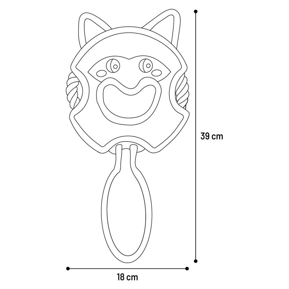 Jouet Jokko avec corde gris 18 x 39 x 2 cm pour chien - Imagen 2