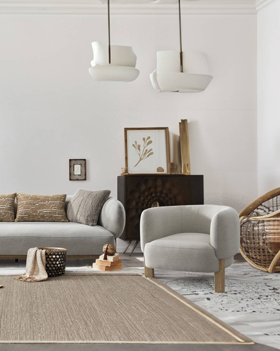 Vigo - Fauteuil en tissu et bois massif - UNIQKA - Imagen 2