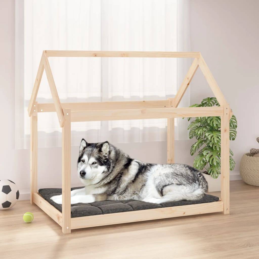 Vidaxl - Lit pour chien 111x80x100 cm Bois de pin solide vidaXL 822217 - Imagen 1