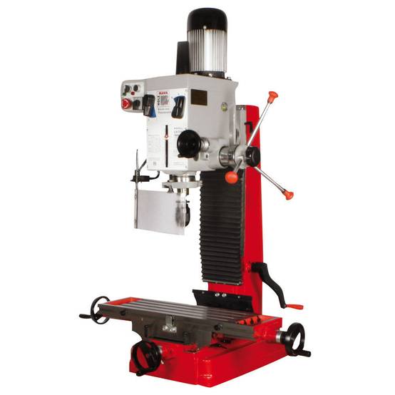 Fraiseuse verticale métal avec tête orientable à 360° - D. 45 mm - 400V - 1100W Holzmann