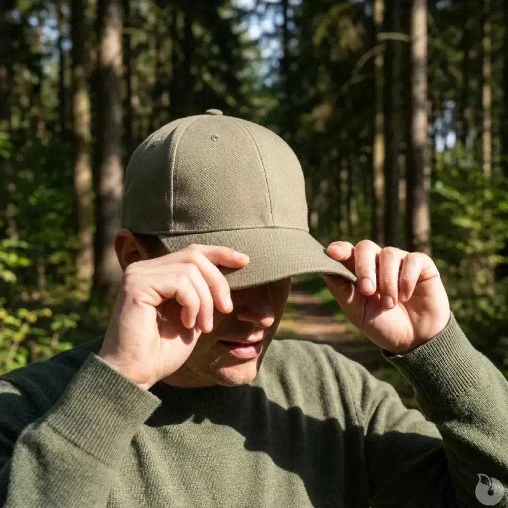 Casquette visière rigide velcro coton verte taille unique Percussion Taille - Image 5