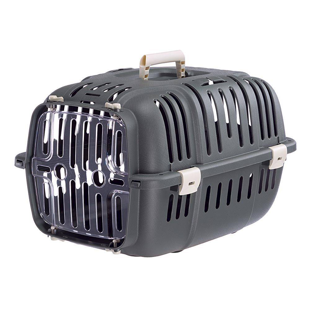 Ferplast - Ferplast Caisse de Transport Chat, Cage de Transport pour Chiens Petits et Chats jusqu'à 5 Kg, Porte Transparente Antichoc, Fentes d'aération, 32 x 47 - Imagen 1