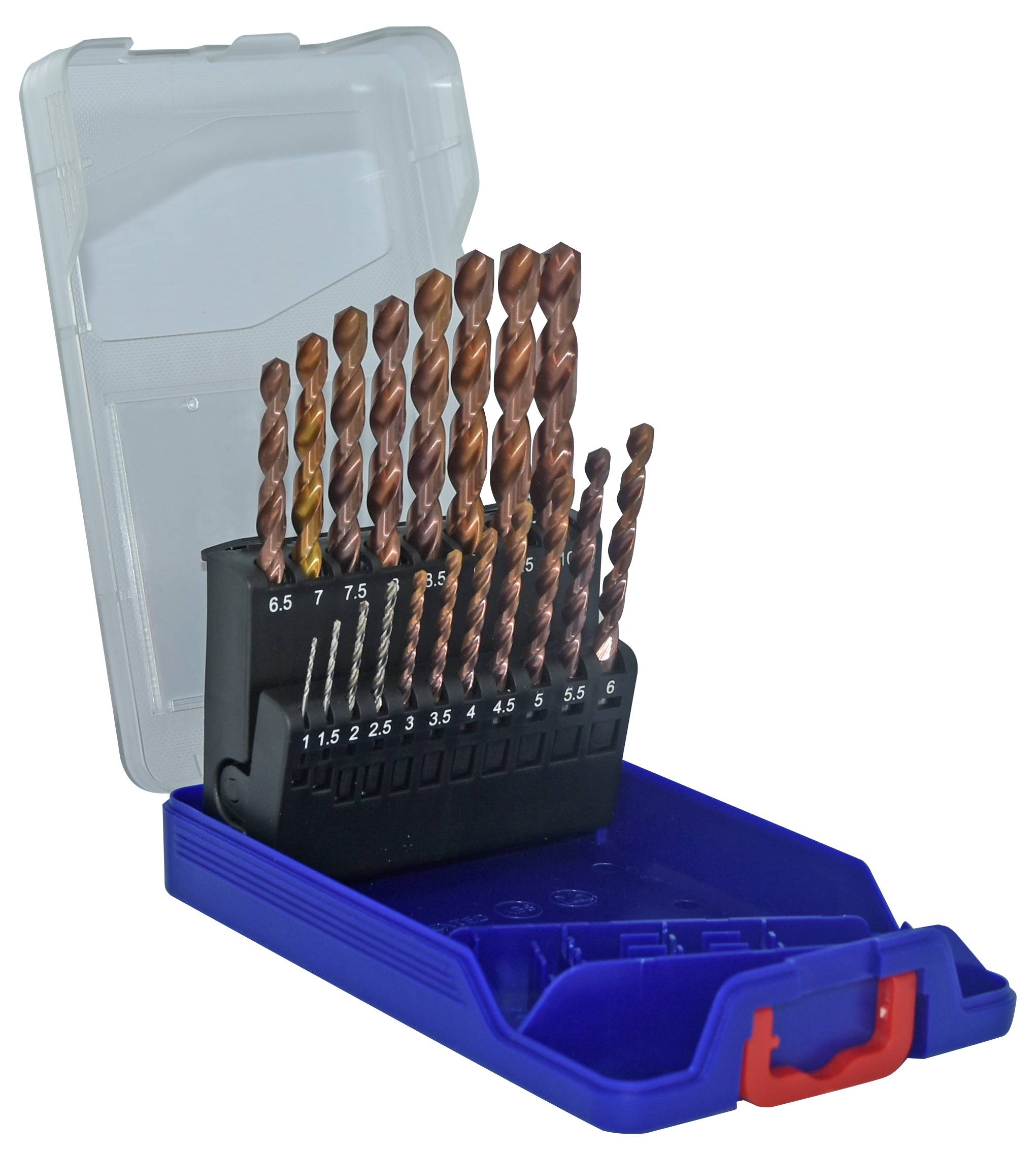 Tivoly - Tivoly  Coffret 19 forets métaux FURIUS HSS revêtus FUSIO pointe en croix Ø 1 à 10mm par 1/2 PREMIUM - Image 1