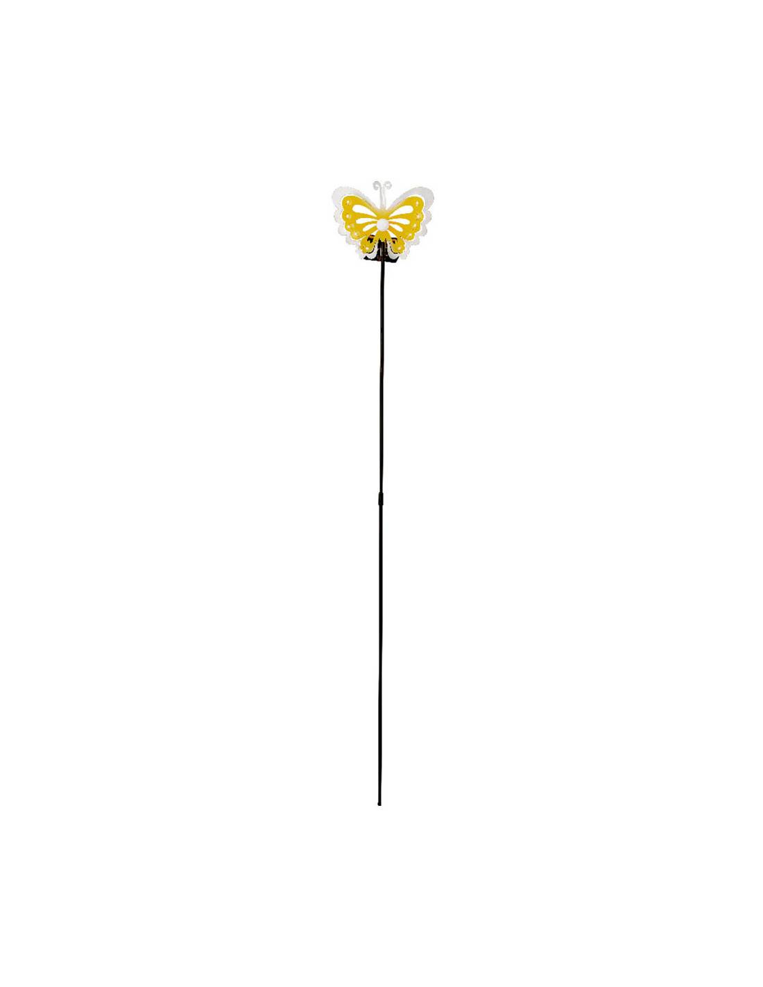 Balise Solaire Papillon Couleurs Assorties 11.9x6x75cm Lumineo - Image 1