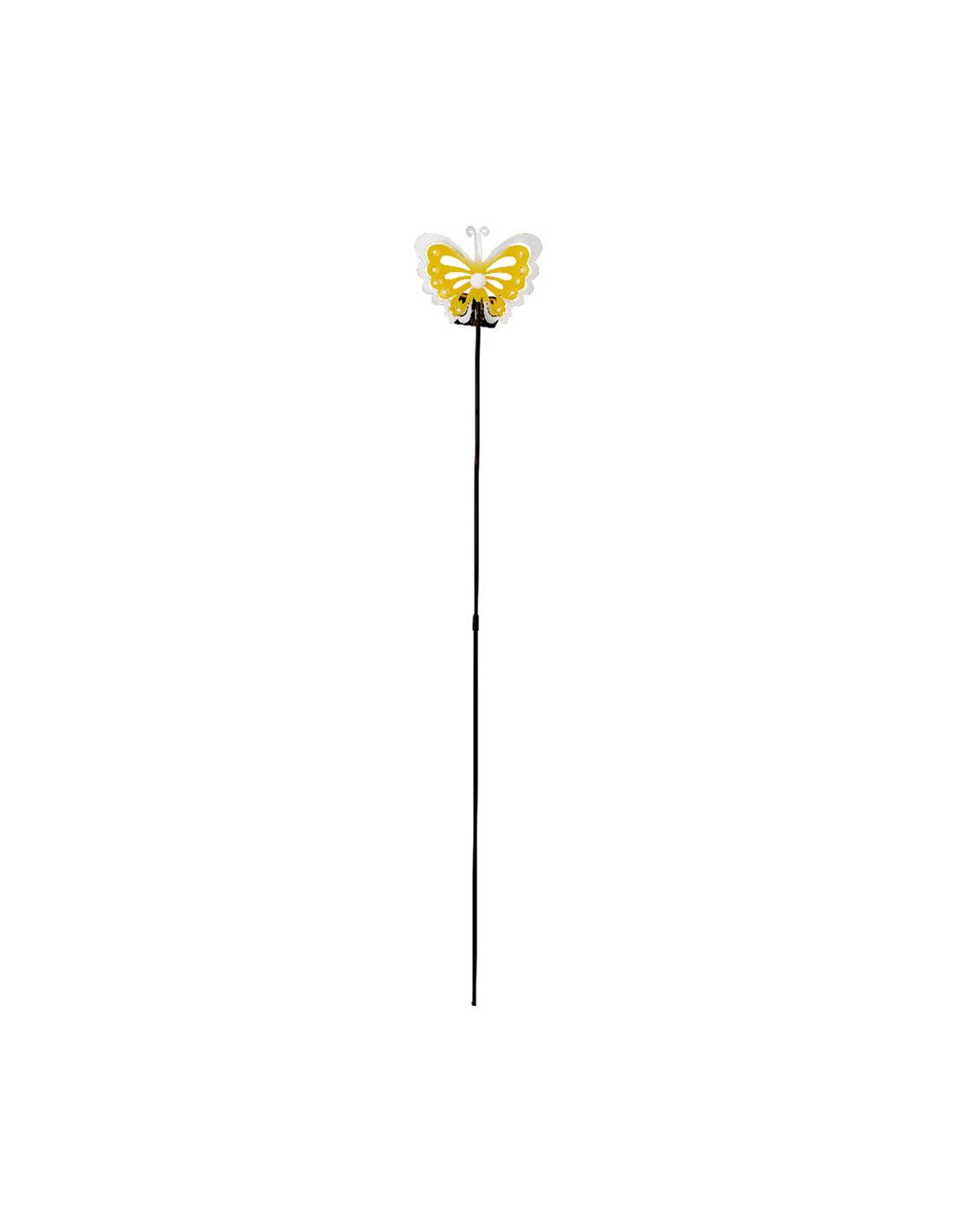 Balise Solaire Papillon Couleurs Assorties 11.9x6x75cm Lumineo - Image 2
