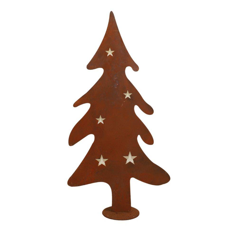 Chemin De Campagne - Sapin de Noël décoratif jardin extérieur métal rouillé 41x80cm Chemin de campagne - Imagen 1