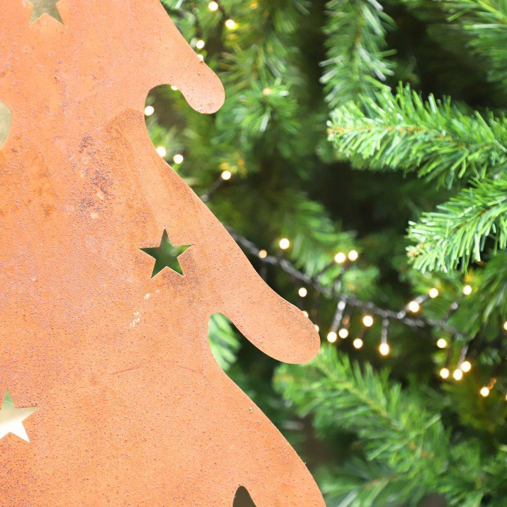 Chemin De Campagne - Sapin de Noël décoratif jardin extérieur métal rouillé 41x80cm Chemin de campagne - Imagen 3