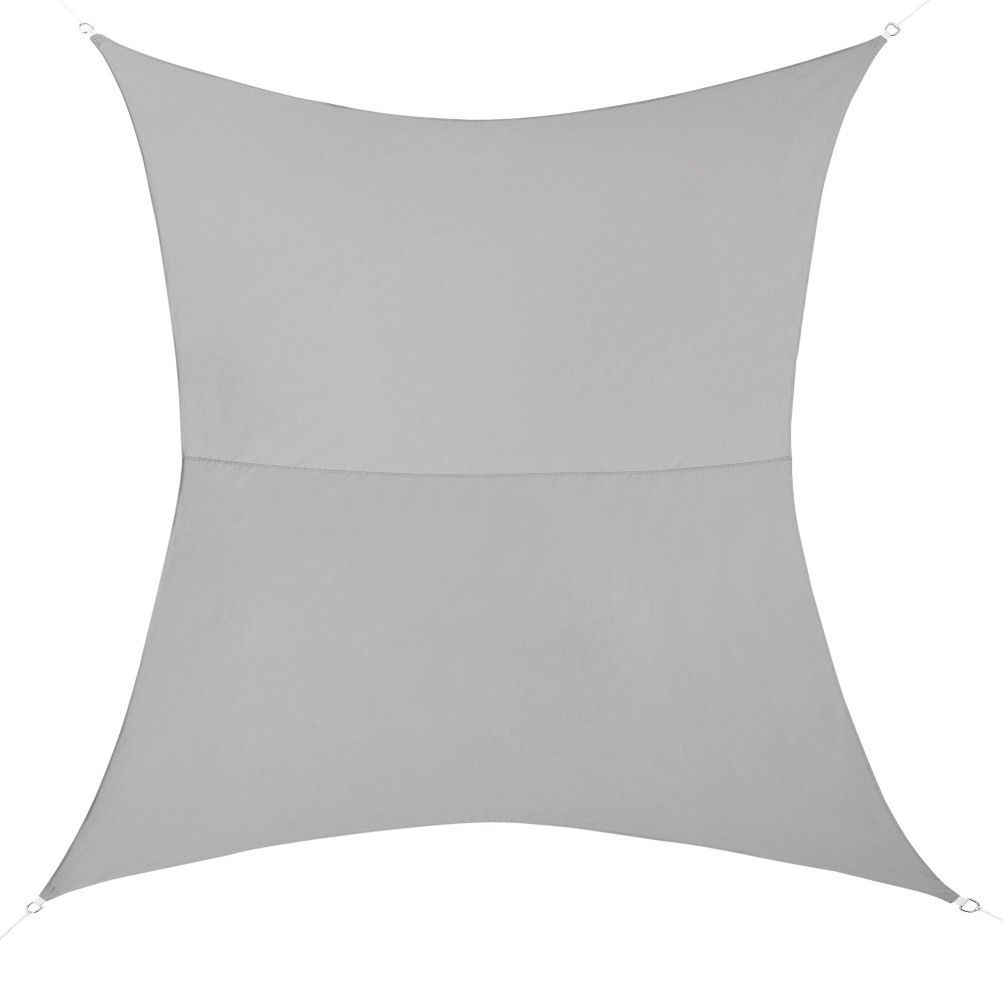 Helloshop26 - Voile d'ombrage toile de protection polyester polyuréthane quadrilatéral 2x4 m gris clair - Imagen 1