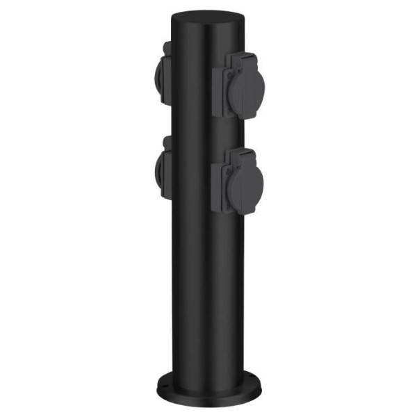 Brilliant - BRILLIANT - DODY Borne avec 4 prises noir métal/plastique E27 LED xW IP44 - Jardin - Extérieur - Electrique - Image 1